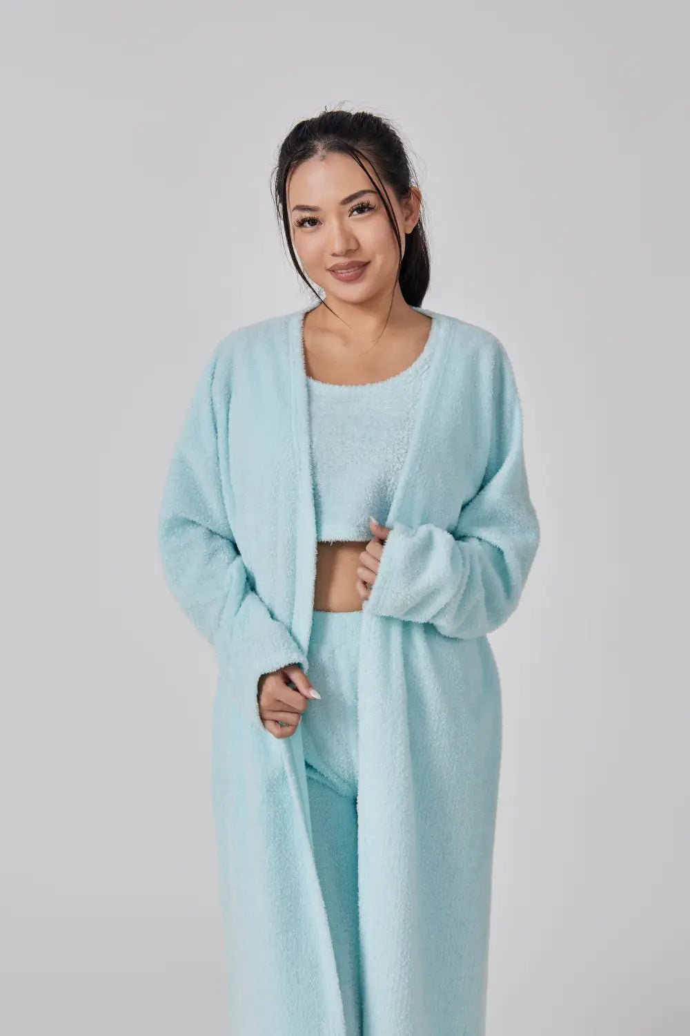 Cozy Pajama Set 3 Piece Lounge Set Cute Loungewear Warm Suit Sets Matching Set Lounge Set 3 Piece Pant Sets Women