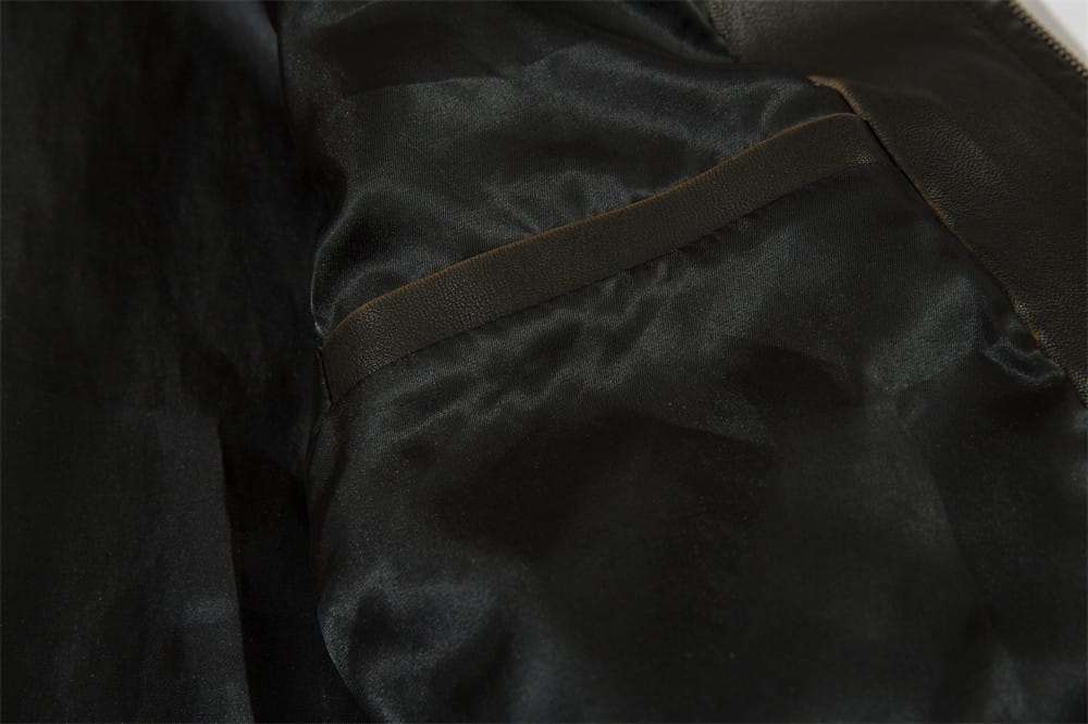 Solid Color PU Leather Coat Men