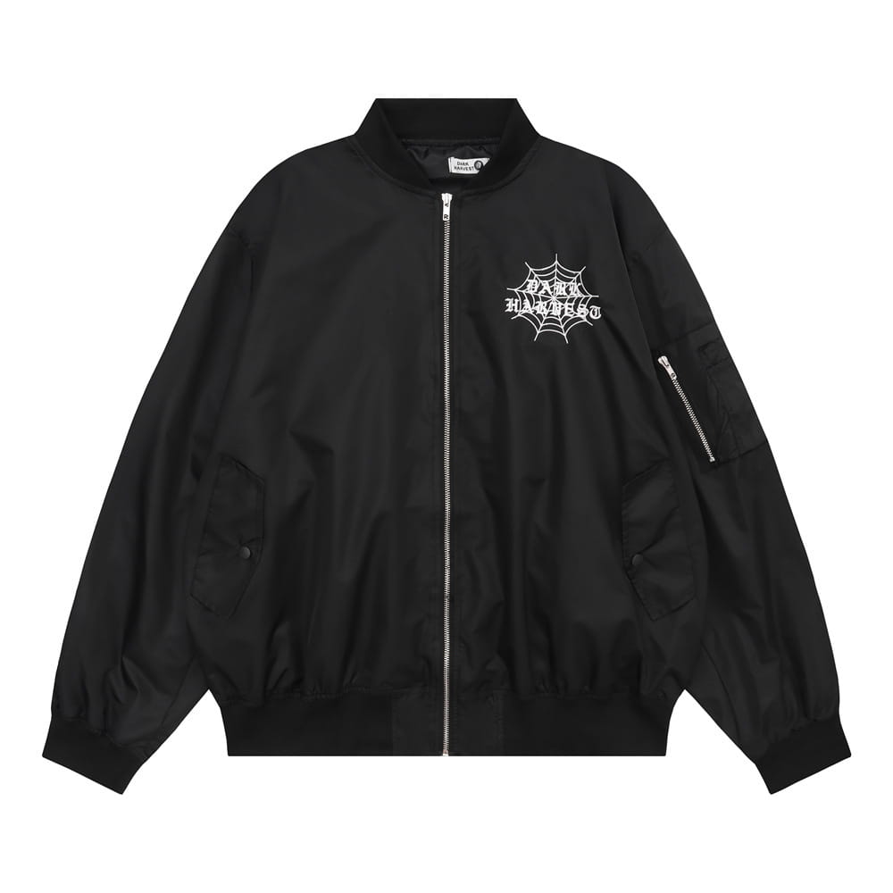 Spider Web Embroidery Thickening Coat Men