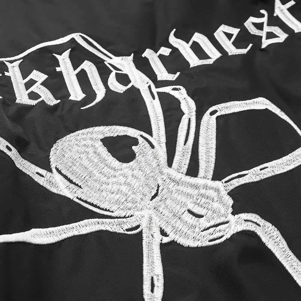 Spider Web Embroidery Thickening Coat Men