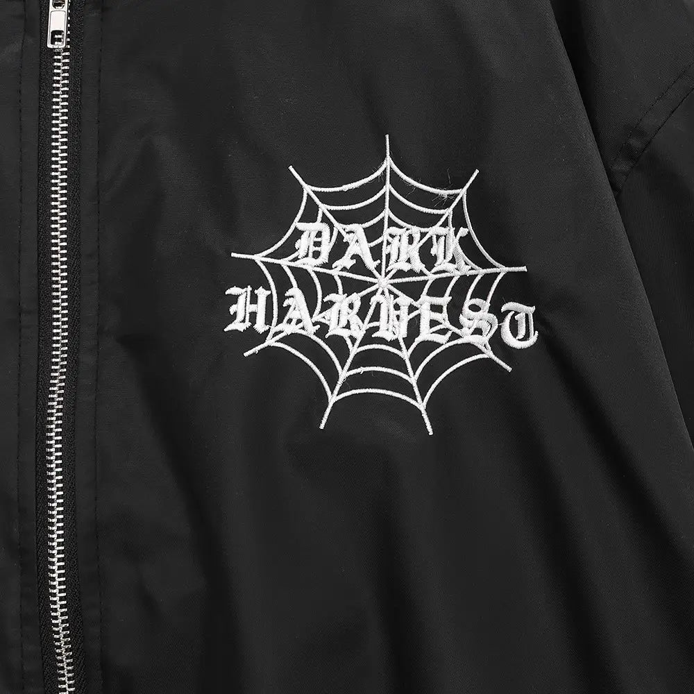 Spider Web Embroidery Thickening Coat Men