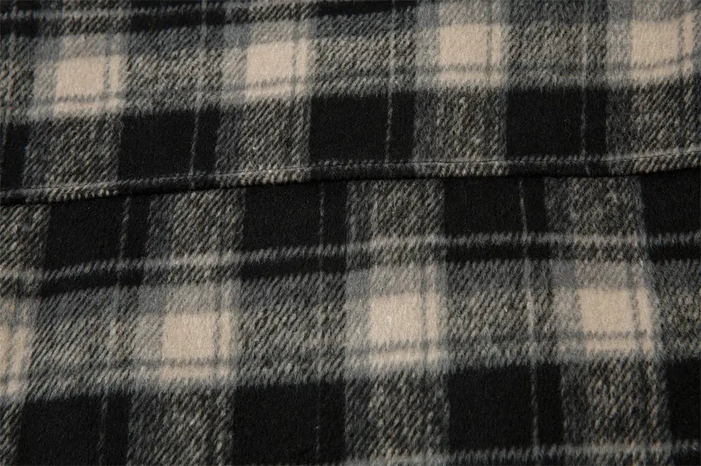 Plaid Shirt Cotton-padded Coat For Men