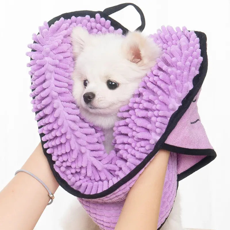 Dogs Cats Towels Super Absorbent Dog Bathrobe Microfiber Bath Towels Quick-Drying Cat Bath Towel For Pets Towel Dog