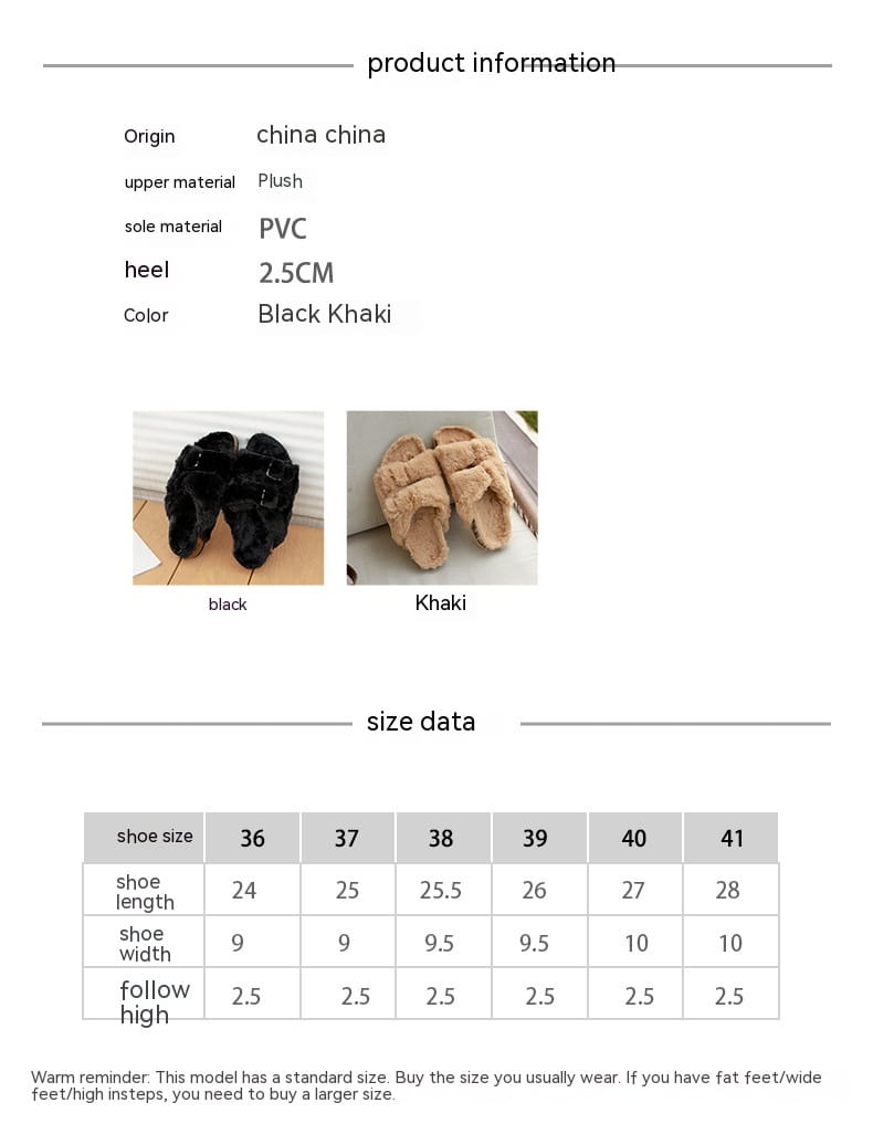 Women’s Outer Wear Warm Winter Cotton Slippers