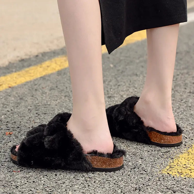 Women’s Outer Wear Warm Winter Cotton Slippers