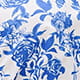 Blue V-neck Printed Long-sleeved Shirt For Women