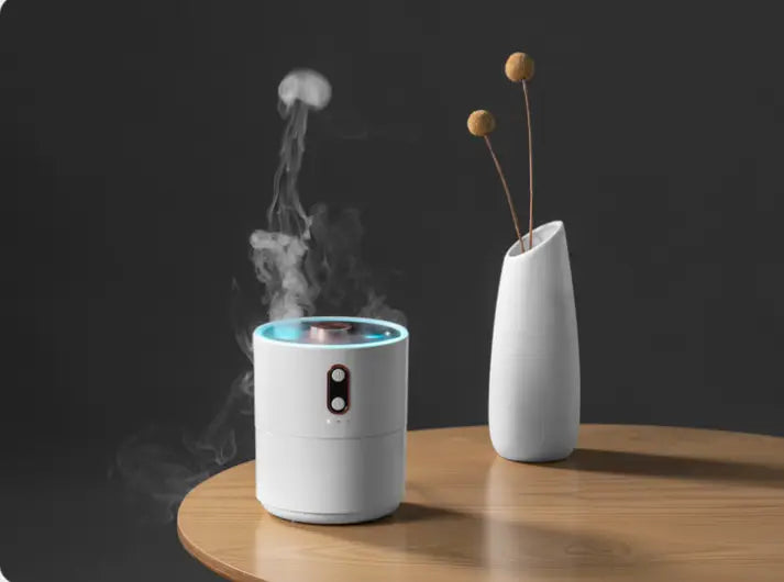 Essential Oil Diffuser Volcanic Flame Aroma USB Portable Jellyfish Air Humidifier Night Light Lamp Fragrance Humidifier