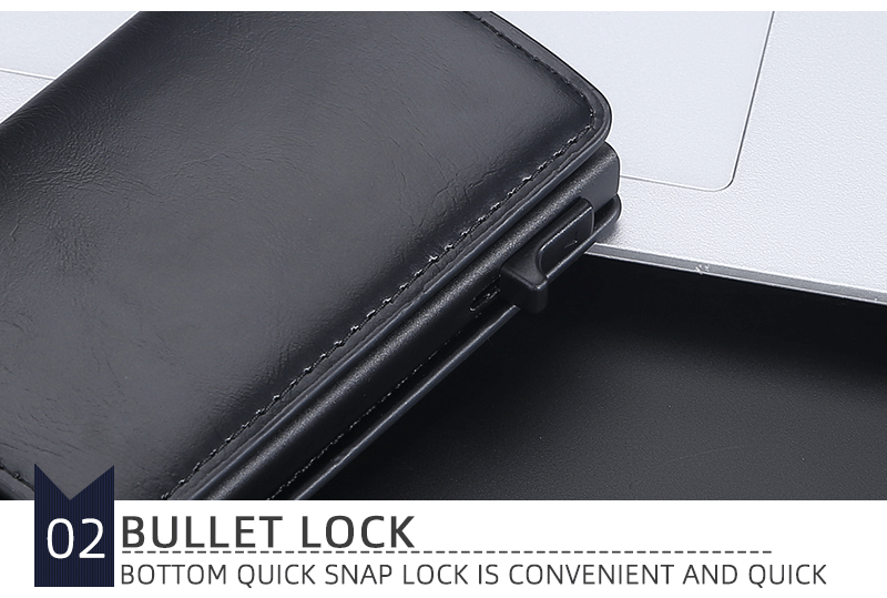 Crazy Horse Leather Anti-degaussing Card Clamp Men