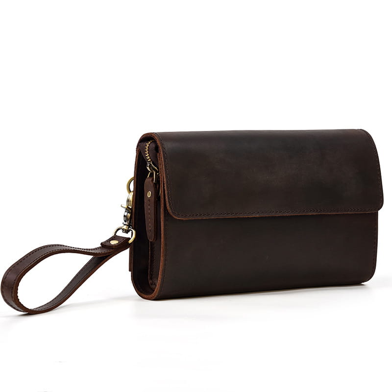 Retro Men’s Crazy Horse Leather Multifunctional Wallet