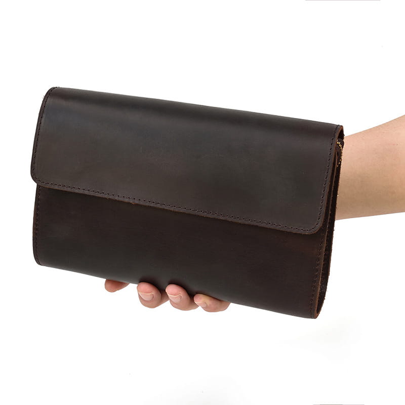 Retro Men’s Crazy Horse Leather Multifunctional Wallet