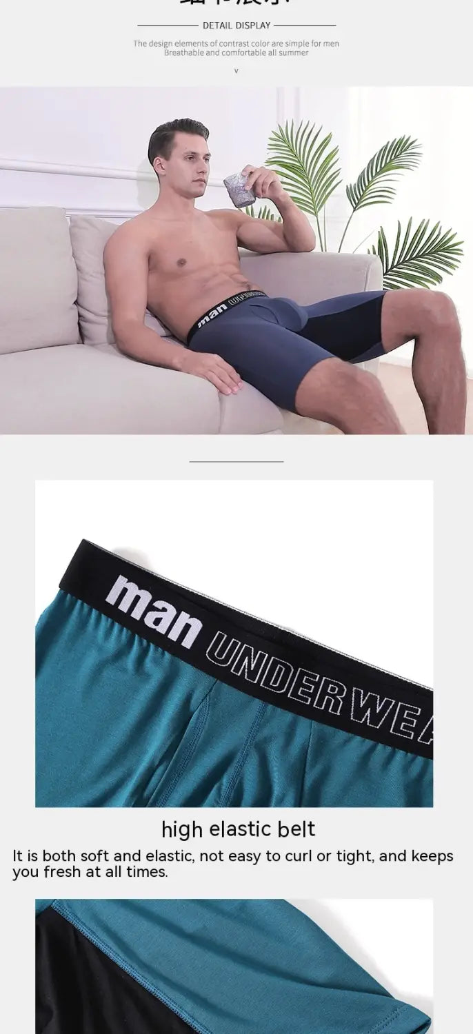 Bamboo Fiber Long Open Men’s Underwear