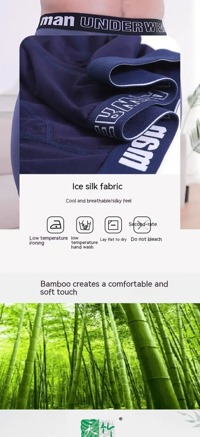 Bamboo Fiber Long Open Men’s Underwear
