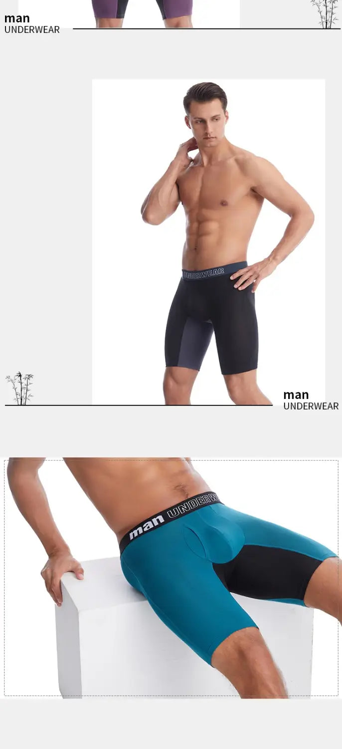 Bamboo Fiber Long Open Men’s Underwear