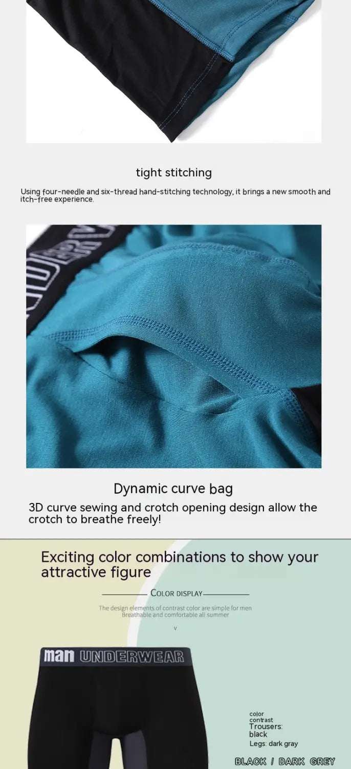 Bamboo Fiber Long Open Men’s Underwear