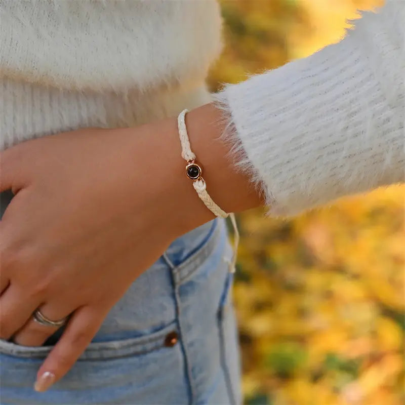 Creative Customized Color Photo Projection Bracelet Hand Woven Lovers Personality Jewelry For Men And Women Valentine’s