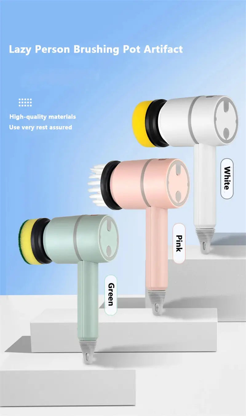 Electric Cleaning Brush Dishwashing Brush Automatic Wireless USB Rechargeable Professional Kitchen Bathtub Tile