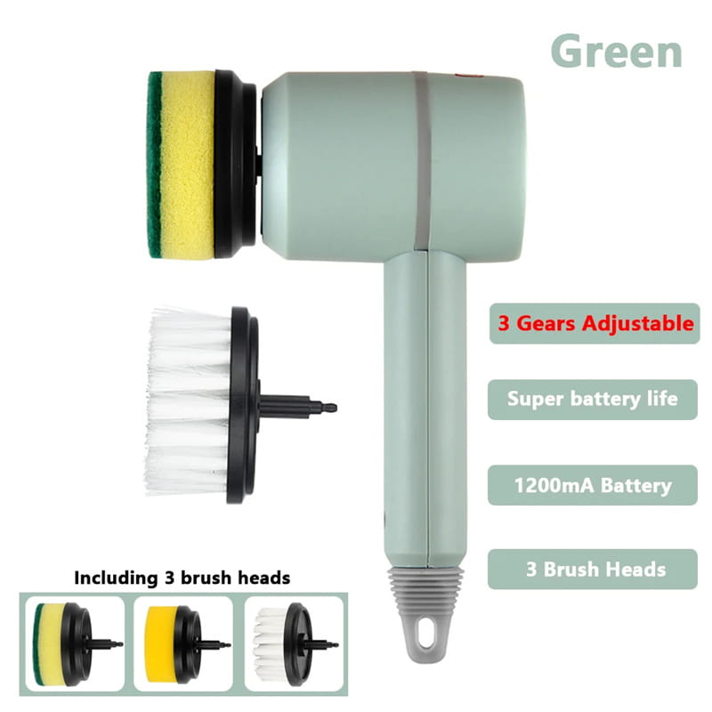 Electric Cleaning Brush Dishwashing Brush Automatic Wireless USB Rechargeable Professional Kitchen Bathtub Tile