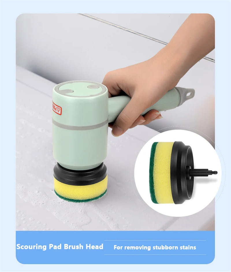 Electric Cleaning Brush Dishwashing Brush Automatic Wireless USB Rechargeable Professional Kitchen Bathtub Tile