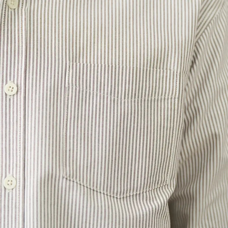 Oxford Vintage Stripe Casual Long-sleeved Shirt For Men