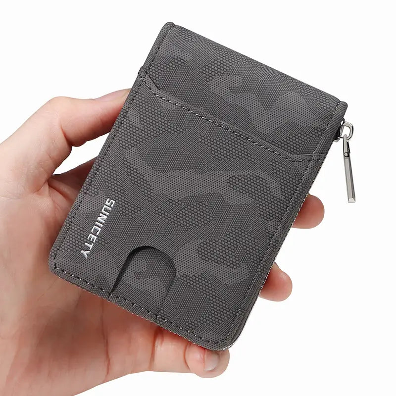 Camouflage Large Capacity Zipper Men’s Wallet