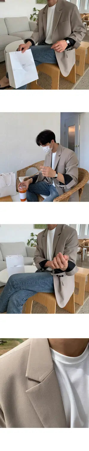 High-Grade Small Suit Men Loose Korean Style Trendy Single-West Coat