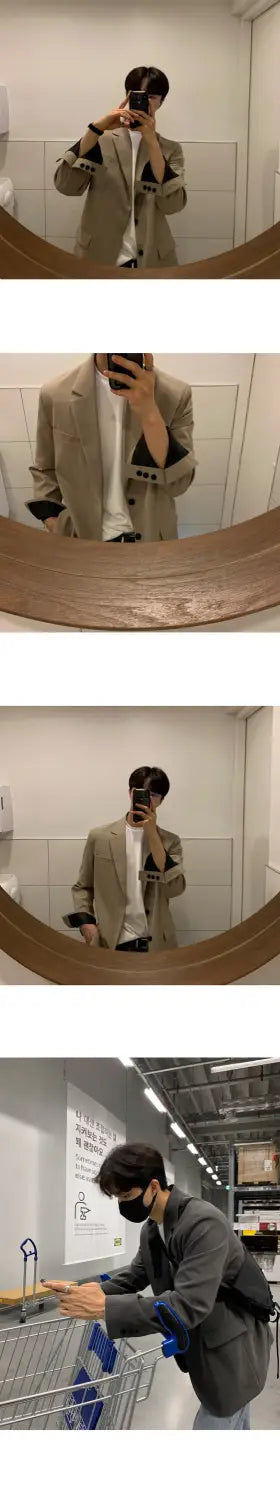 High-Grade Small Suit Men Loose Korean Style Trendy Single-West Coat