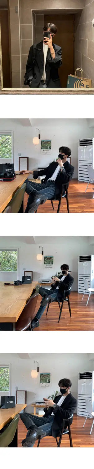 High-Grade Small Suit Men Loose Korean Style Trendy Single-West Coat