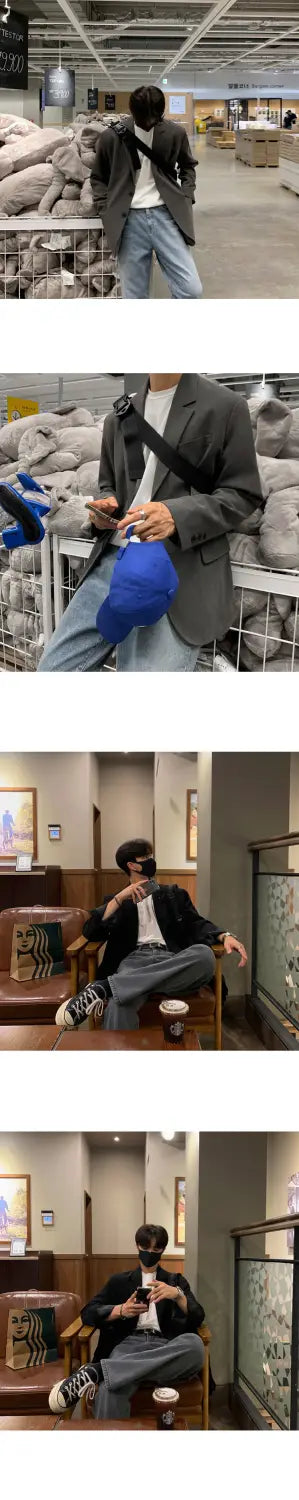 High-Grade Small Suit Men Loose Korean Style Trendy Single-West Coat