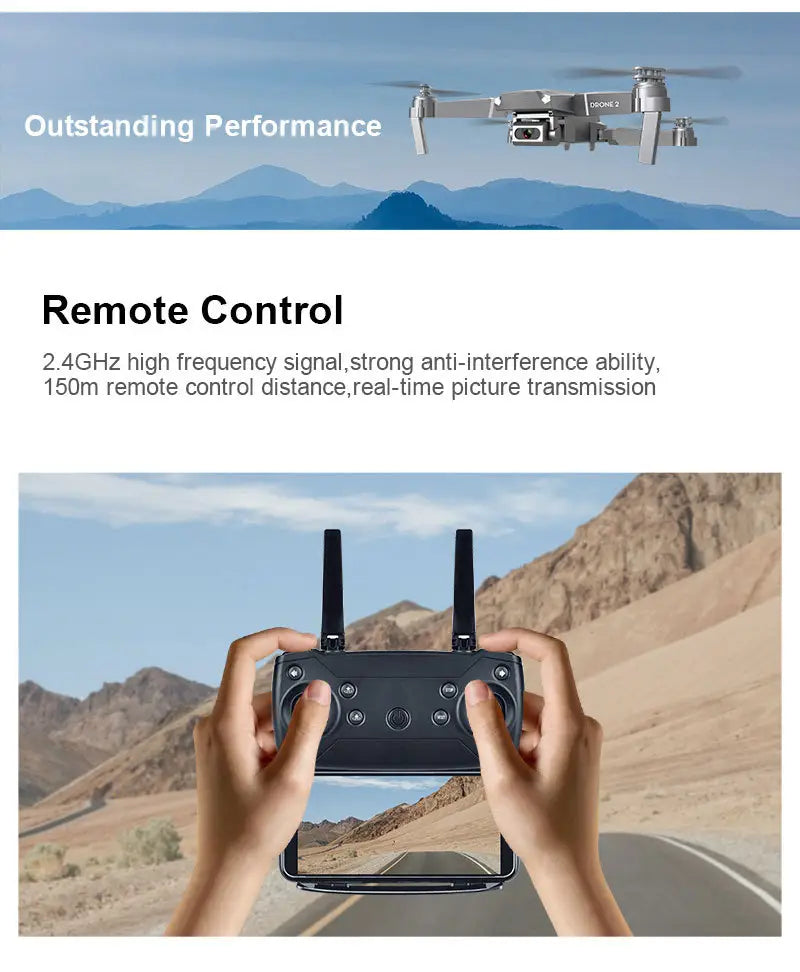 E68 Quadcopter Folding Drone