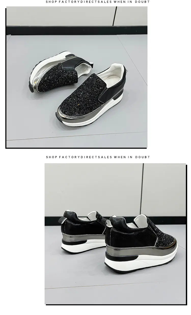 Women’s Sequin Casual Thick Sole Sponge Cake Shoes