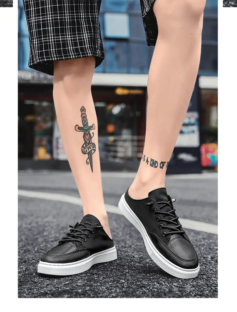 Men’s Summer Wear Breathable Deodorant Slip-on Lofter Half Slippers Casual Sports Heel-free Fashion Shoes