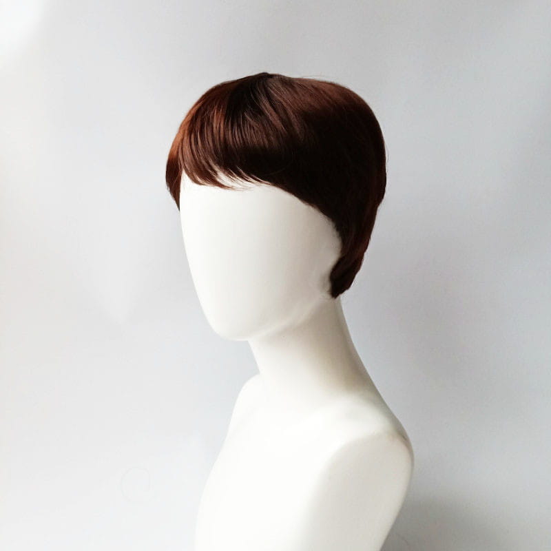 Wig Men’s Side Bangs Short Straight Hair Chemical Fiber Full-head Wig