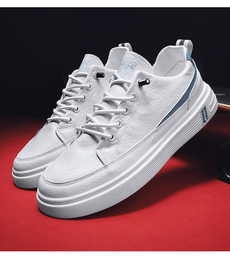 Men’s Spring And Autumn Leather Casual Sneakers