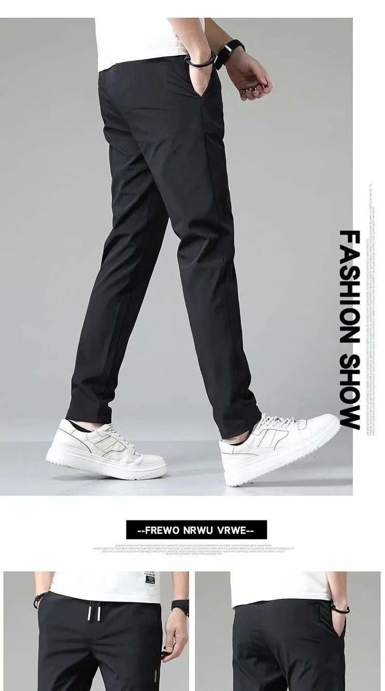 Drawstring Trousers Thin Casual Pants Korean Version Loose Straight Sweatpants Mens Clothing