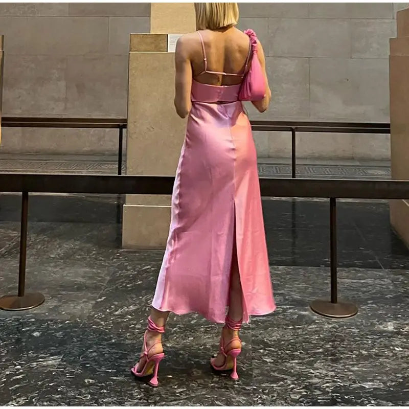 Women Camis Satin Long Dresses