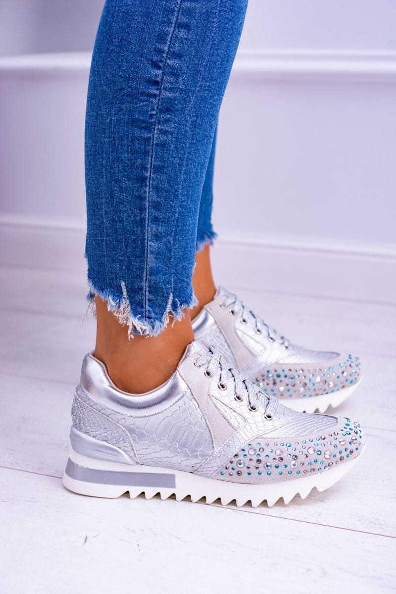 New Leisure Rhinestone Fashion Plus Size Women’s Sports Running Shoes