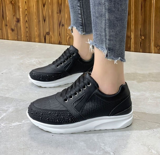 New Leisure Rhinestone Fashion Plus Size Women’s Sports Running Shoes