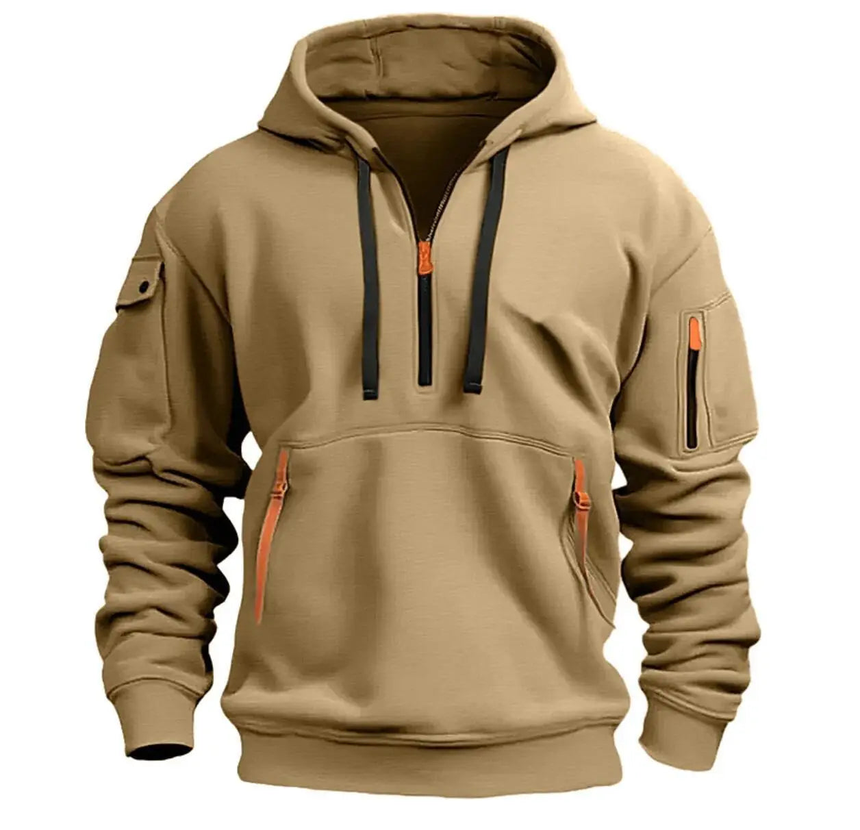 Cotton Dropped Shoulder Hooded Sweatshirt Men’s Women’s Plus Size Loose Pullover Fashion Sweatshirt