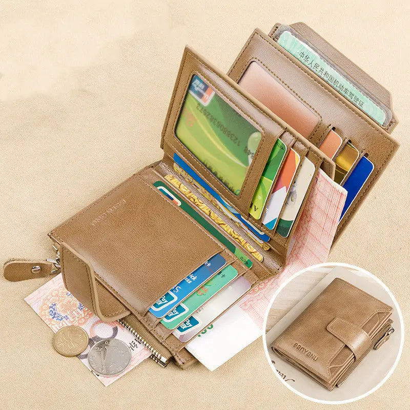 Vintage Men’s Wallet Anti-theft Swiping Short