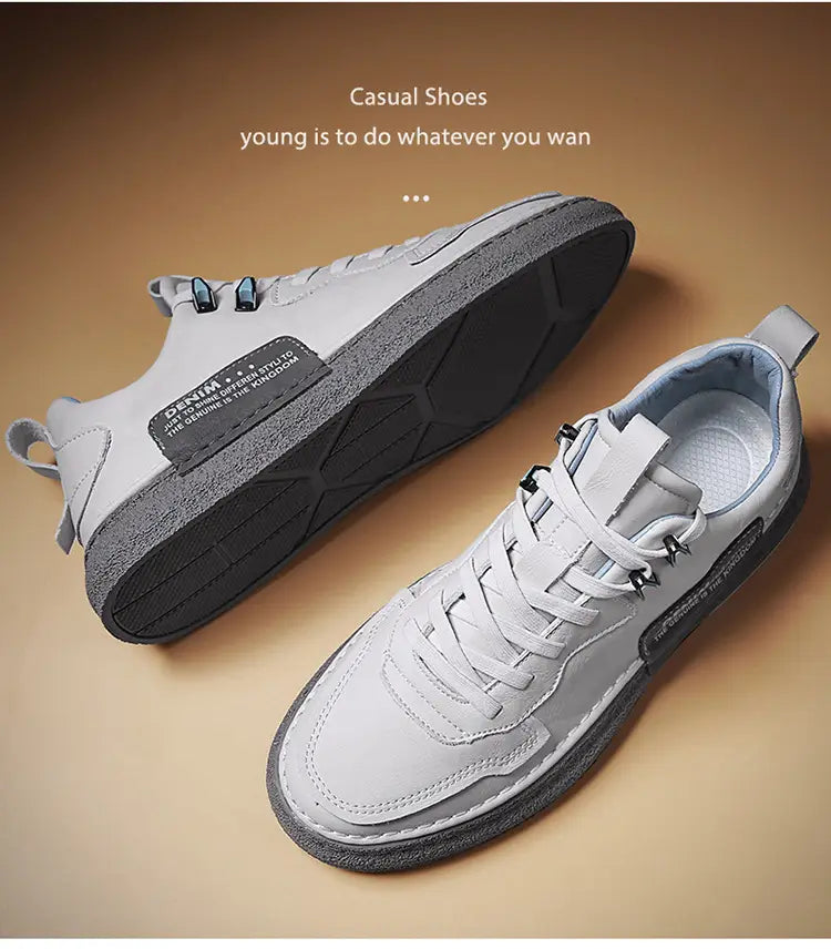 Leather Men’s Versatile Casual Sneakers
