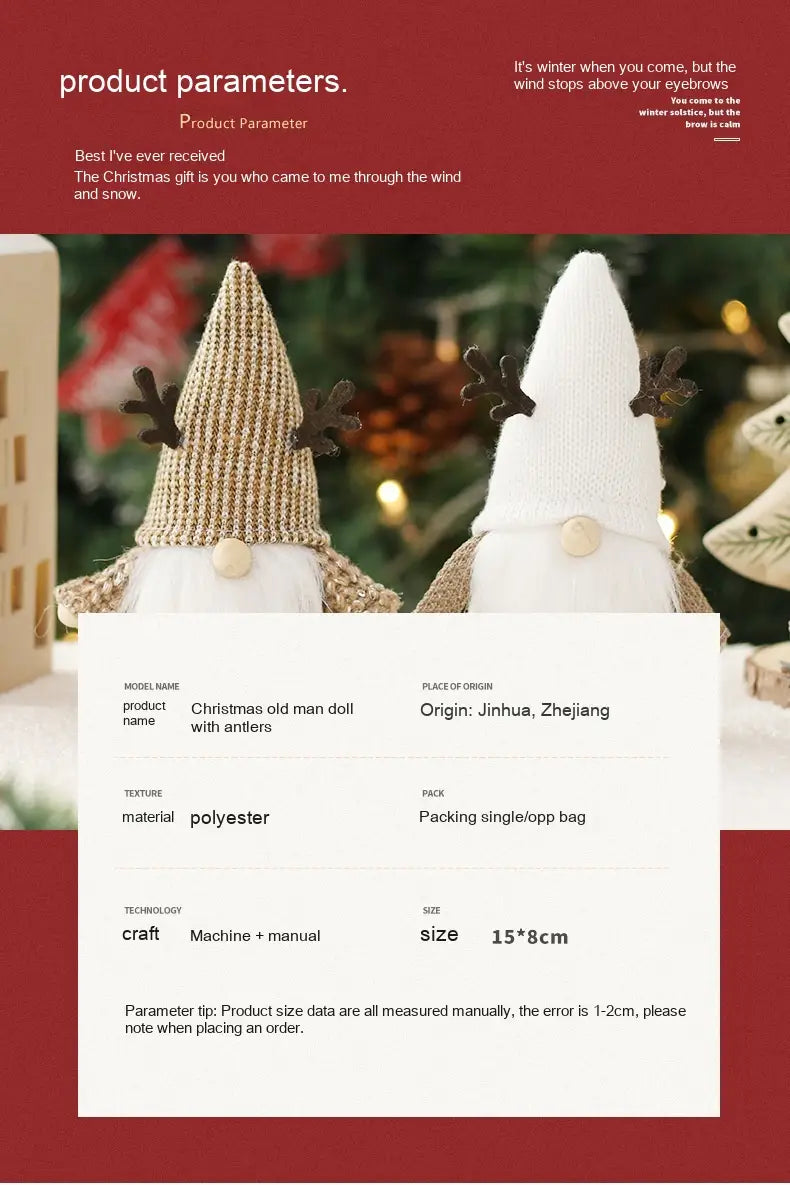 Christmas Decorations Faceless Santa Doll Ornaments