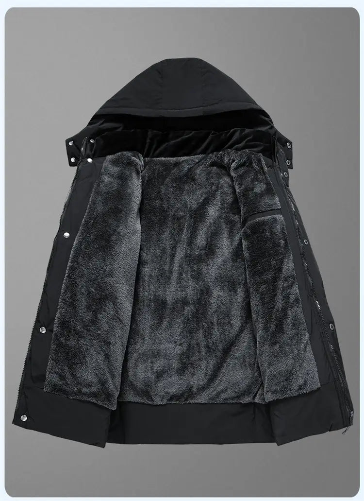 Middle-aged And Elderly Cotton-padded Clothes For Men Fleece-lined Thickened