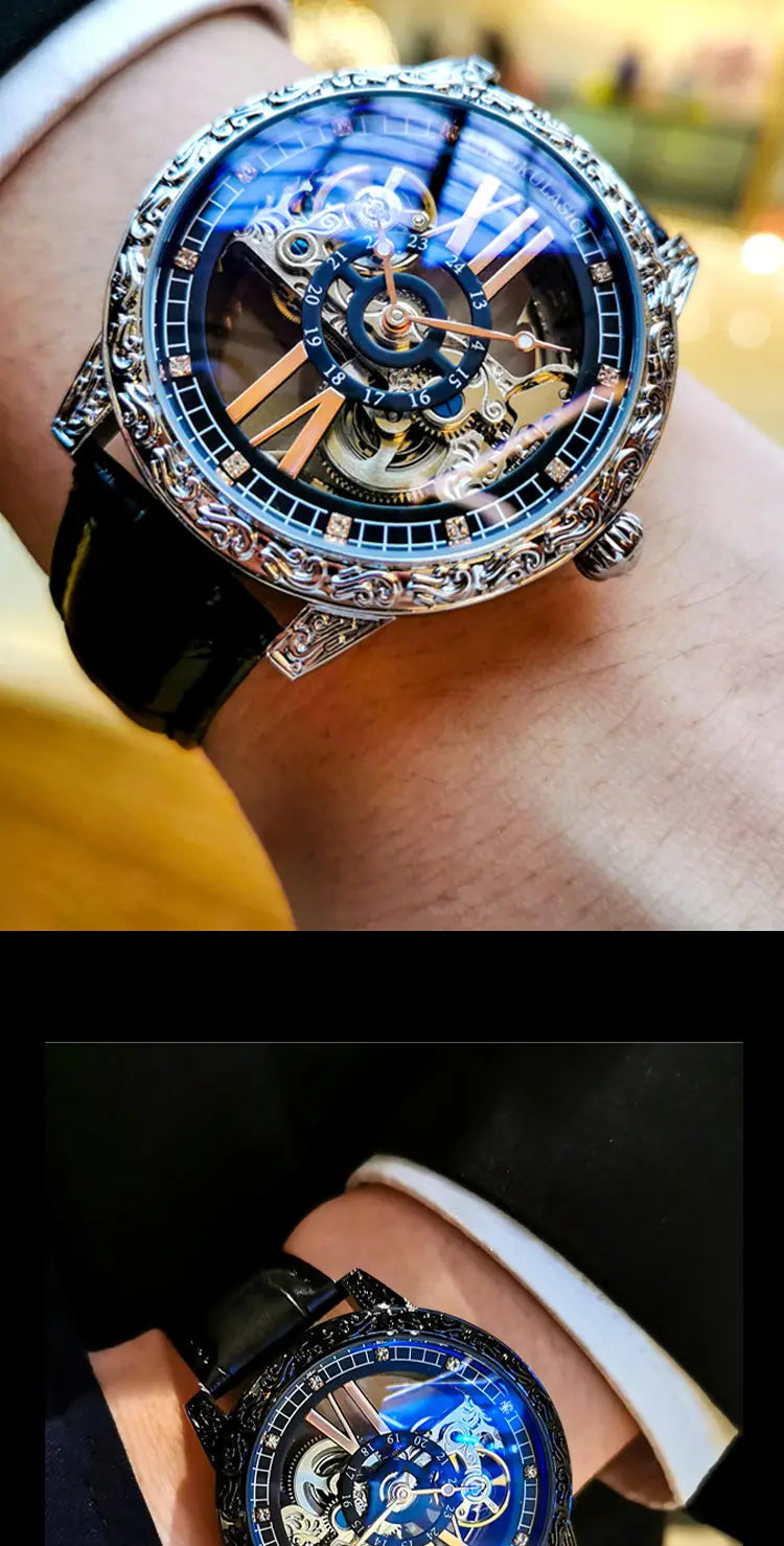 Men’s High-end Handsome Hollow Tourbillon Automatic Mechanical Watch