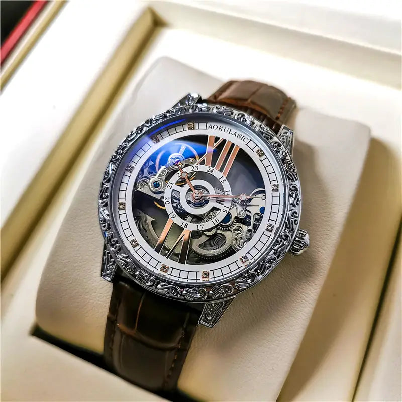 Men’s High-end Handsome Hollow Tourbillon Automatic Mechanical Watch