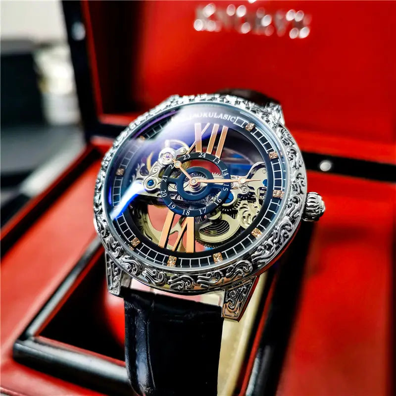 Men’s High-end Handsome Hollow Tourbillon Automatic Mechanical Watch