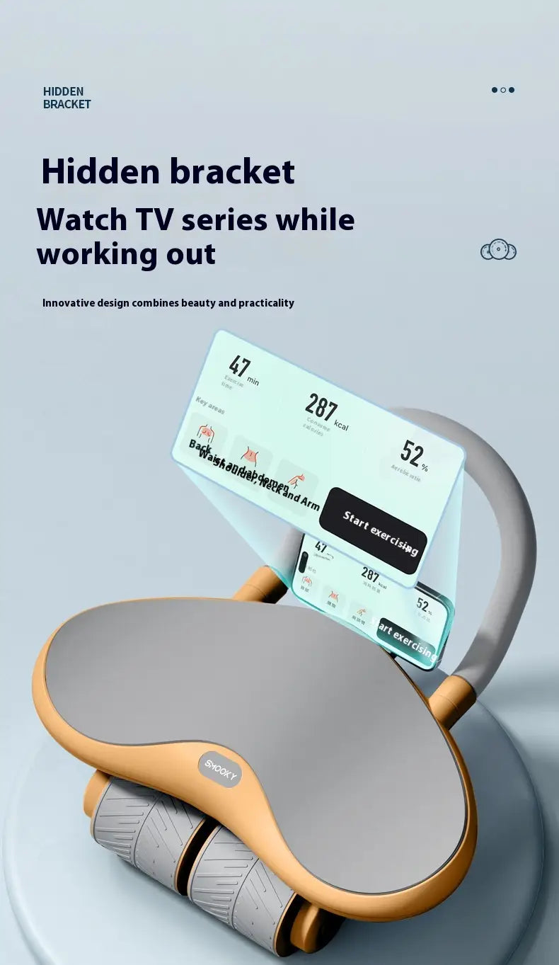 Three-wheel Abdominal Wheel Automatic Rebound Home Fitness Equipment