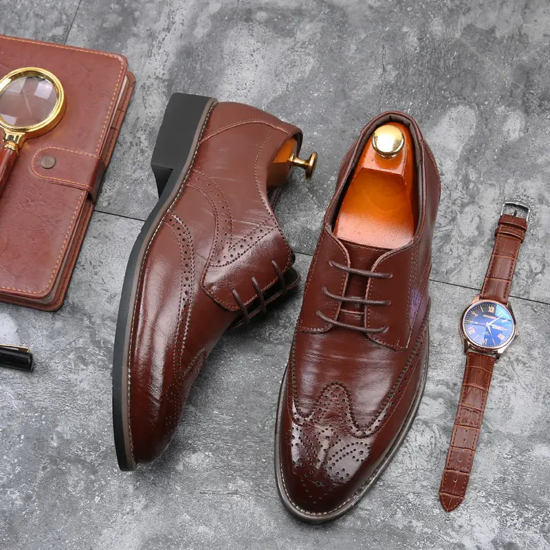 Men’s Plus Size Formal Business Casual Leather Shoes