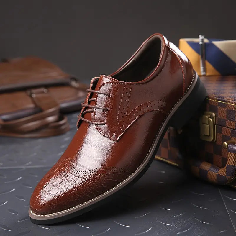 Men’s Plus Size Formal Business Casual Leather Shoes