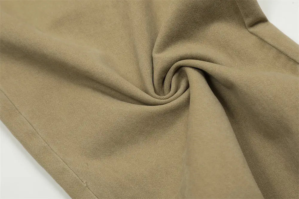 Multi-pocket Denim Straight-leg Trousers Men