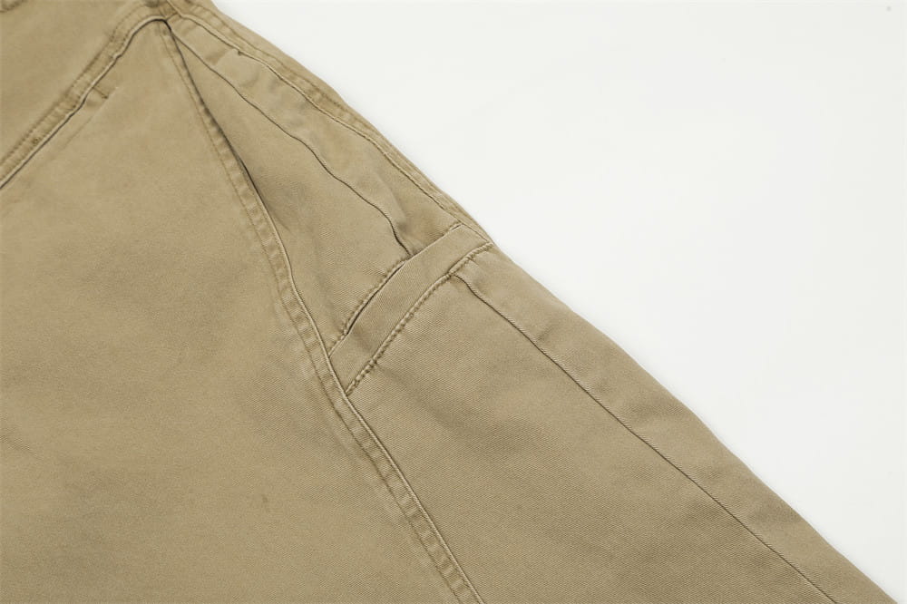 Multi-pocket Denim Straight-leg Trousers Men